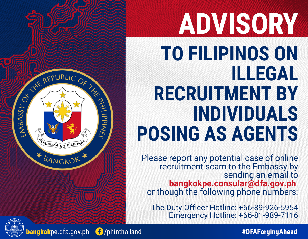 Advisory on Illegal Recruitment