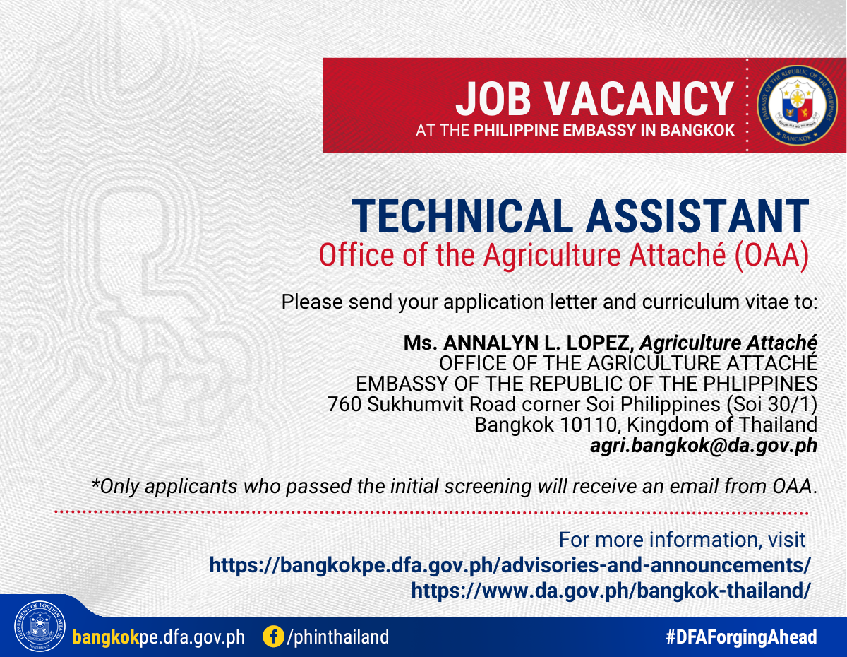 Job Vacancy Technical Assistant OAA