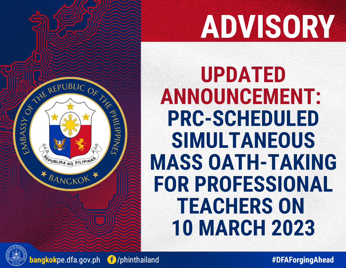 GUIDELINES ON THE CONDUCT OF OATH TAKING OF NEW PROFESSIONAL TEACHERS IN THAILAND 1