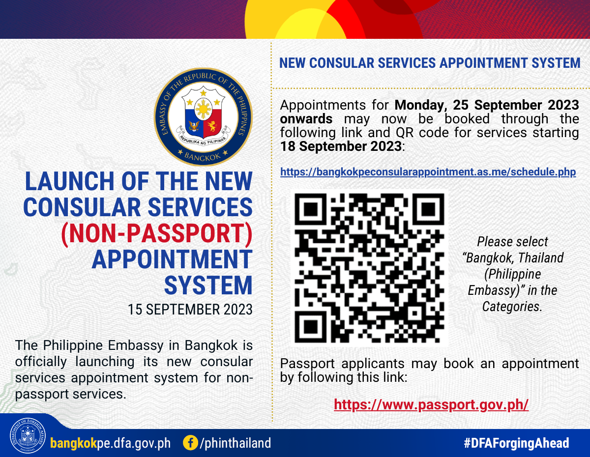 LAUNCH OF THE NEW CONSULAR SERVICES NON PASSPORT APPOINTMENT SYSTEM