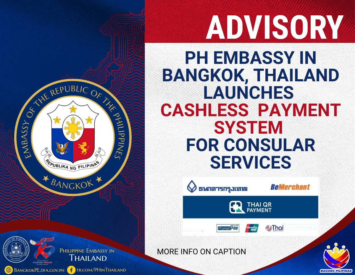 2024 PH Embassy in Bangkok Thailand Launches Cashless Payment System