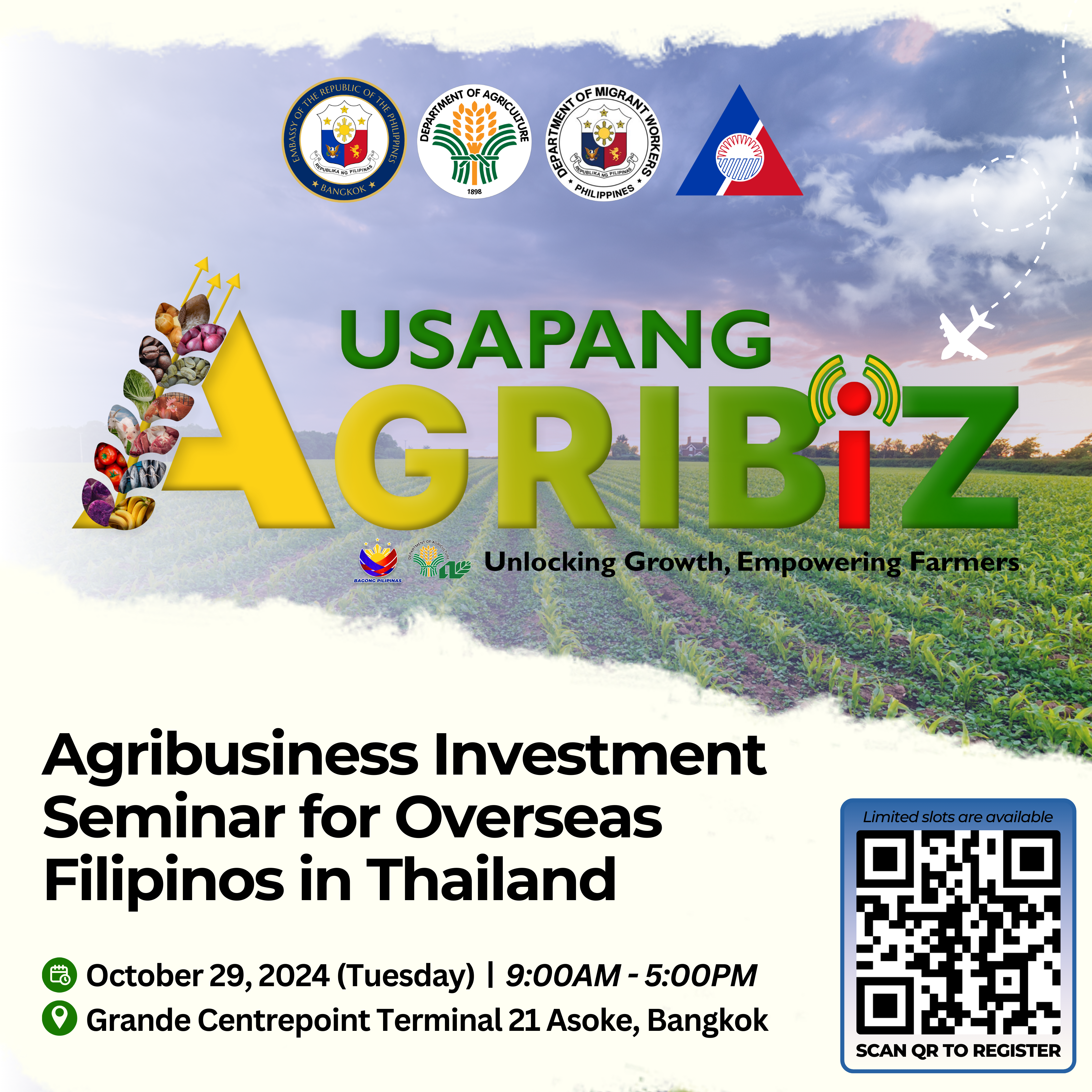 ADVISORY AGRIBUSINESS SEMINAR FOR OVERSEAS FILIPINOS IN THAILAND 29 OCTOBER 2024