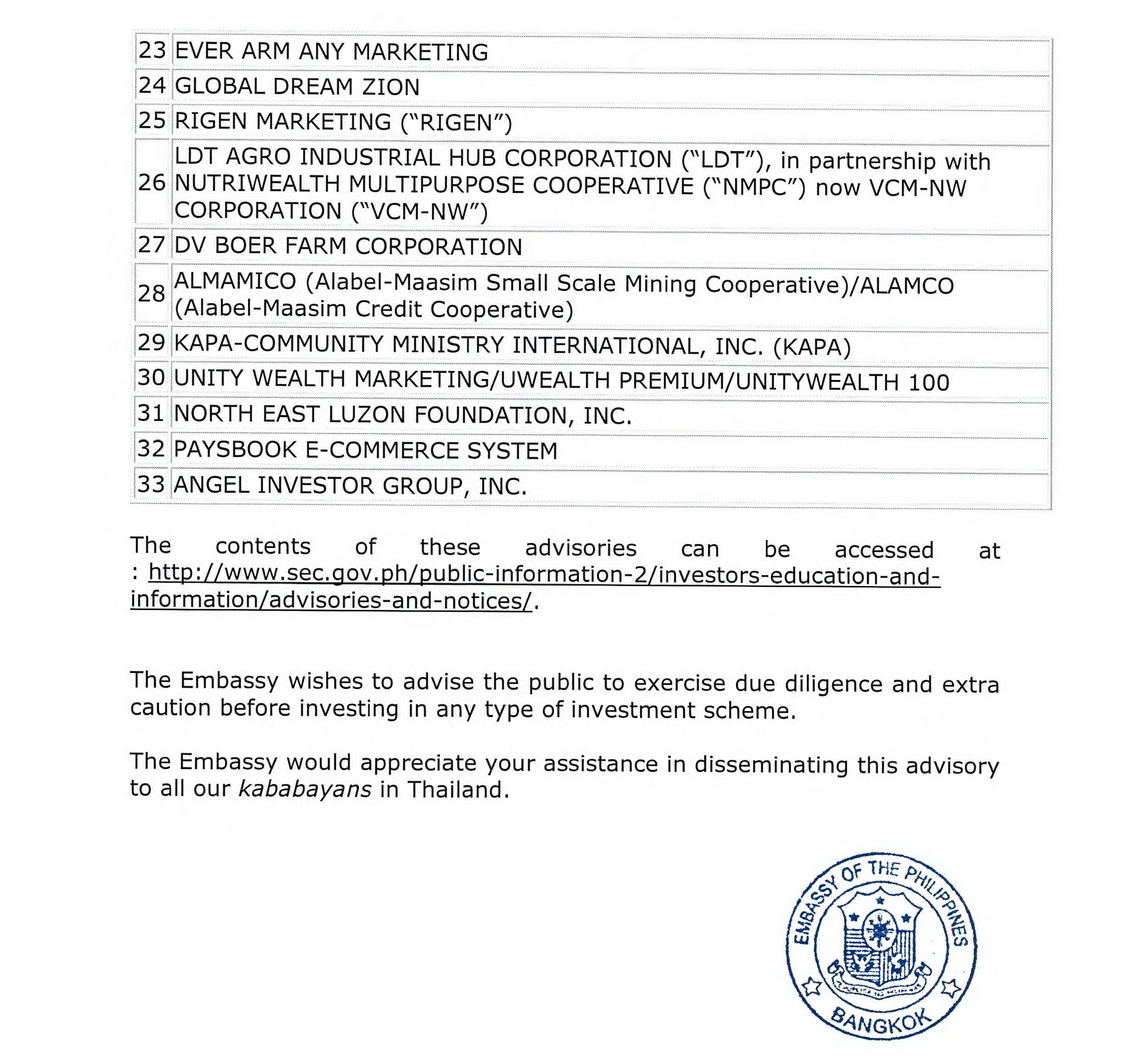 7919 SEC Advisories Page 2