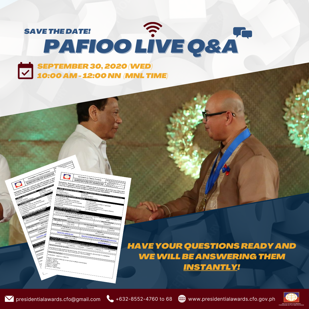 PAFIOO Live QnA Announcement